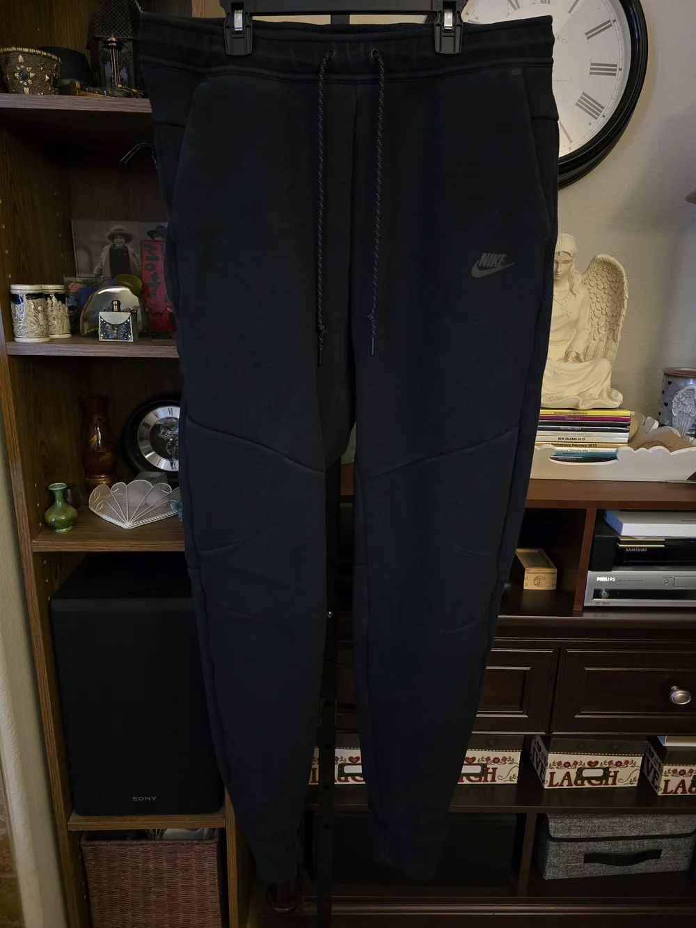 Nike Tech Fleece Joggers Black Tapered Sweatpants Athletic Pants Size Large